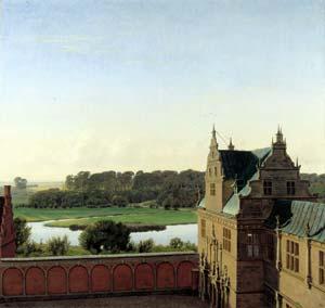 P.C. Skovgaard View from Frederiksborg Castle Germany oil painting art